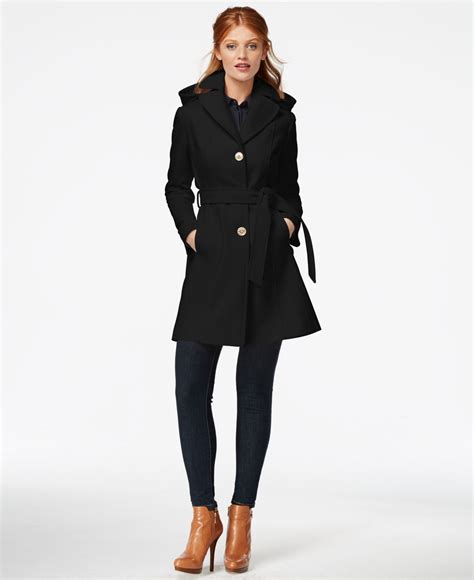 michael kors belted walker coat|michael kors wool coat.